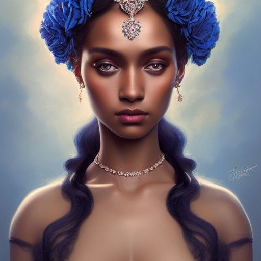 Ornate Portrait Of A Beautiful Woman - AI Generated Artwork - NightCafe ...