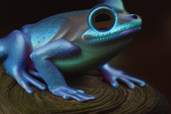 Cute Blue Frog 