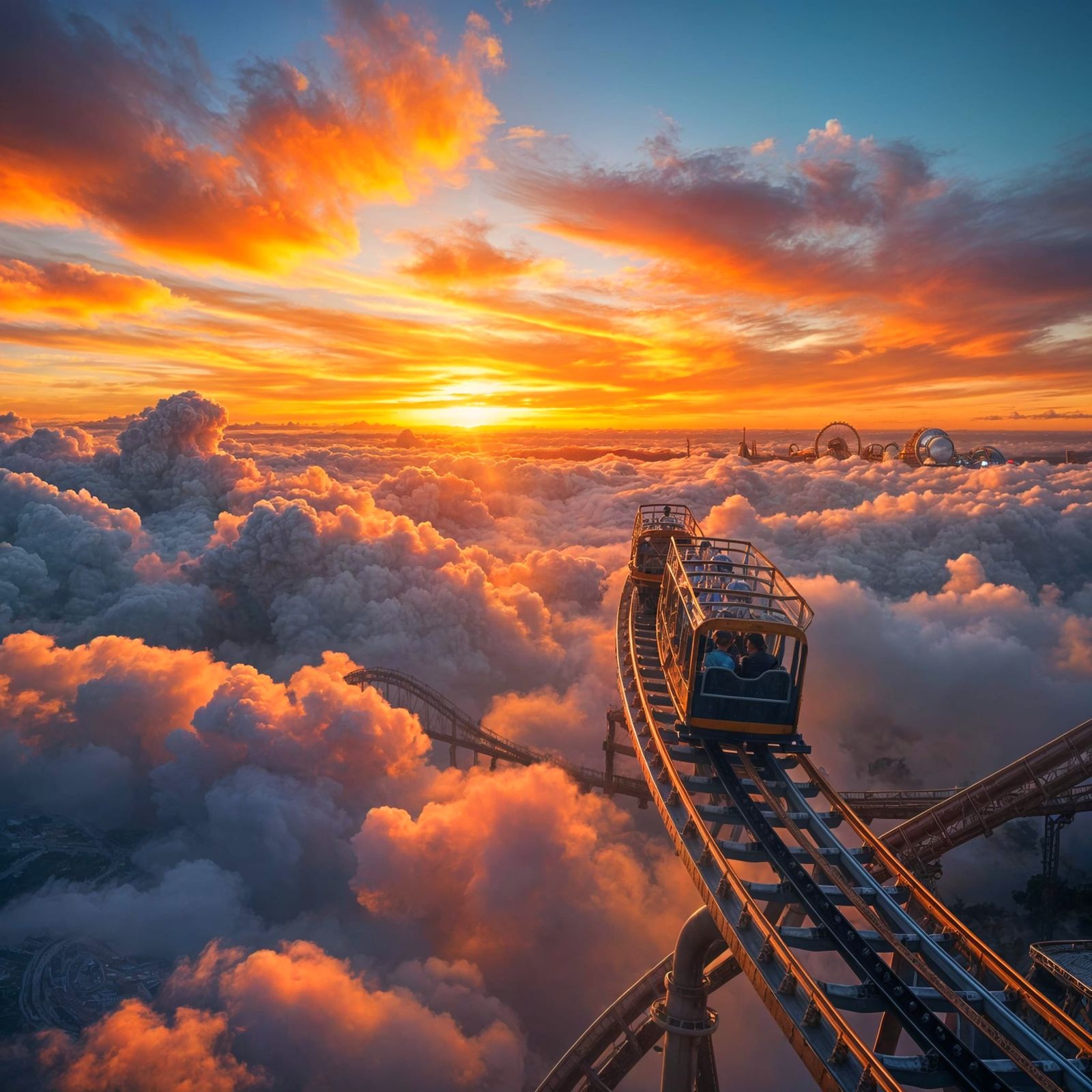 Sunset rollercoaster.  by @Mr_Anime Manga