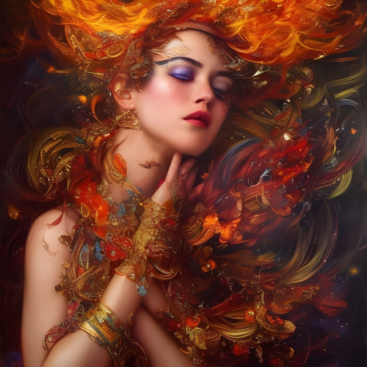 Firy woman  by @Fenris