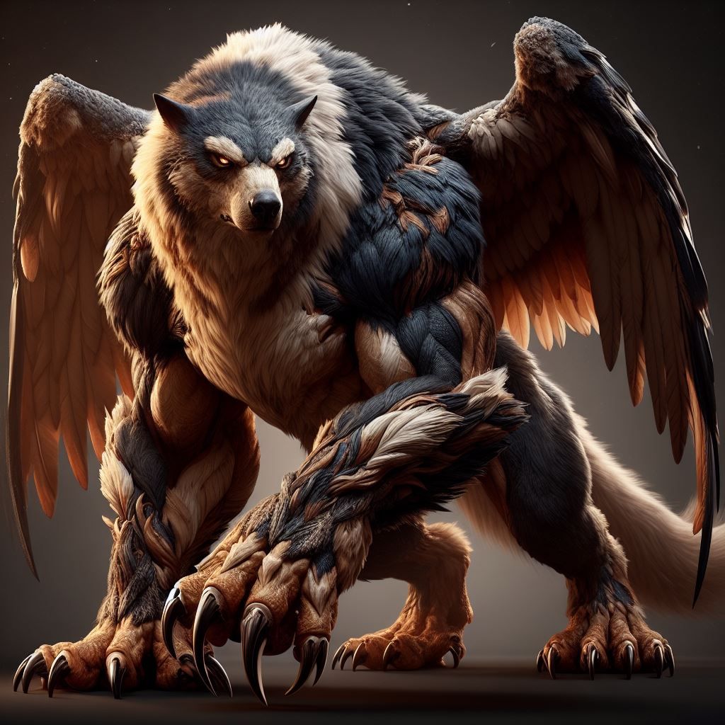 Eagle, bear, and wolf....