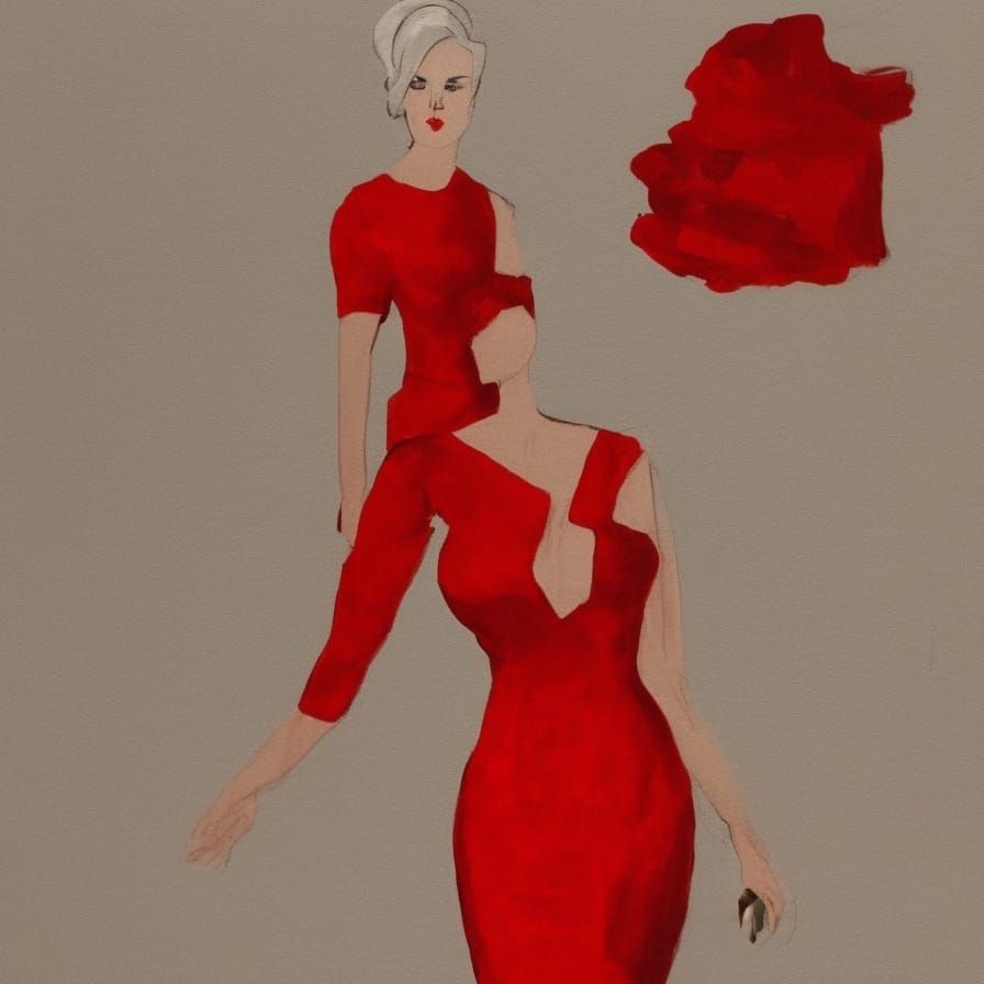 lady in red