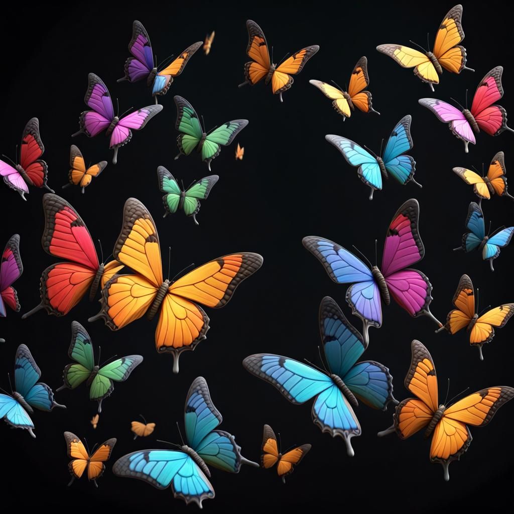 Butterflies - AI Generated Artwork - NightCafe Creator