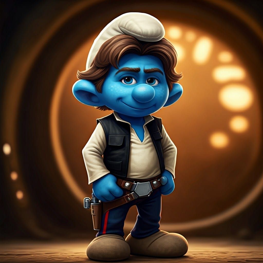 Smurf Solo  by @SantaVader