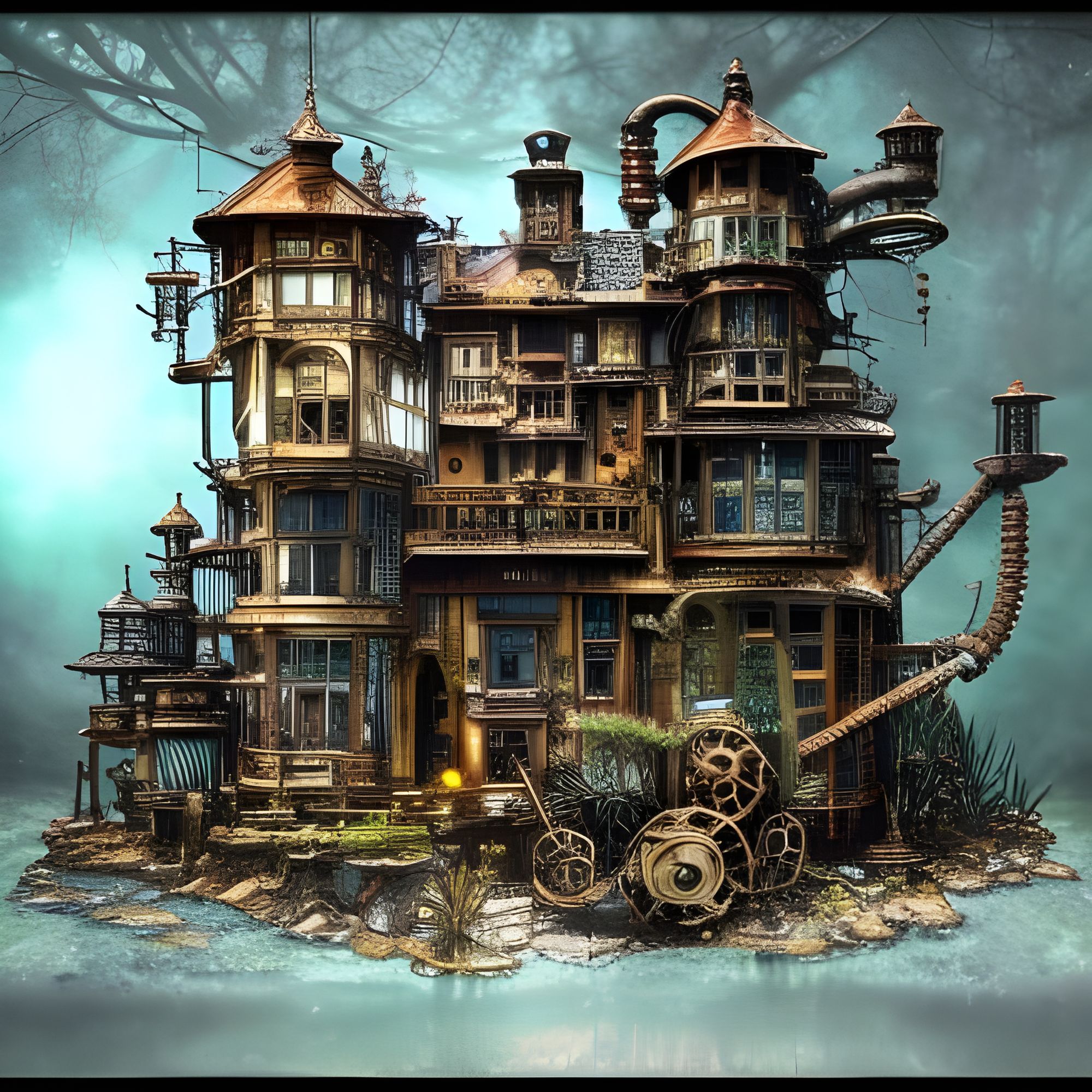 Steampunk House AI Generated Artwork NightCafe Creator   MCnVCjXQ4qRItOgPQXF4  1  2y5ow 15.625x 