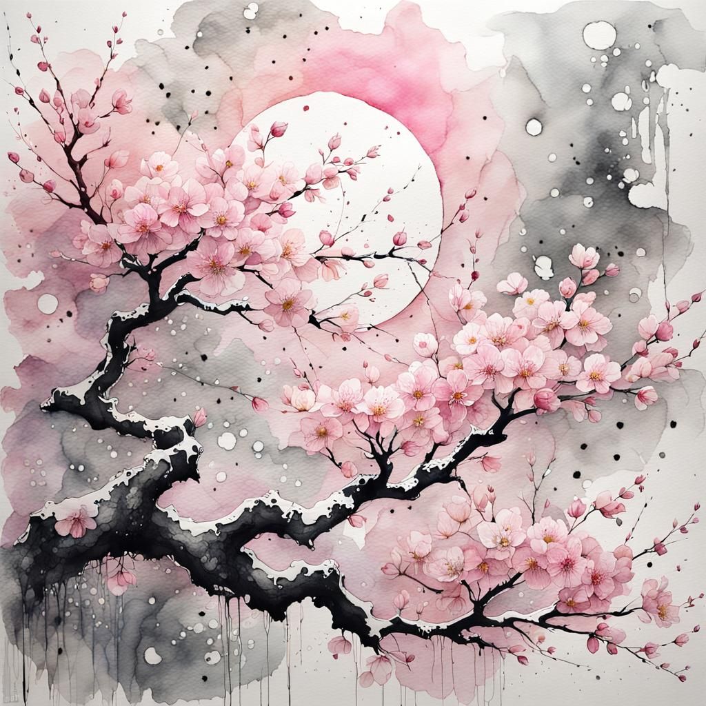 Cherry blossom moon  by @Katie May