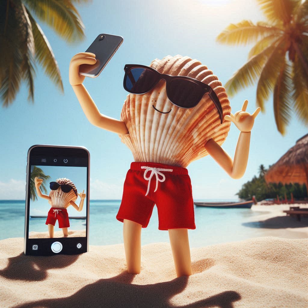 Shell-fie on the Beach