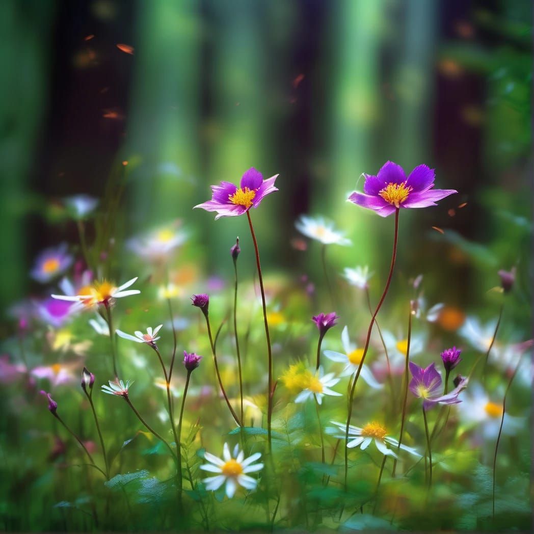 a multitude of wild flowers