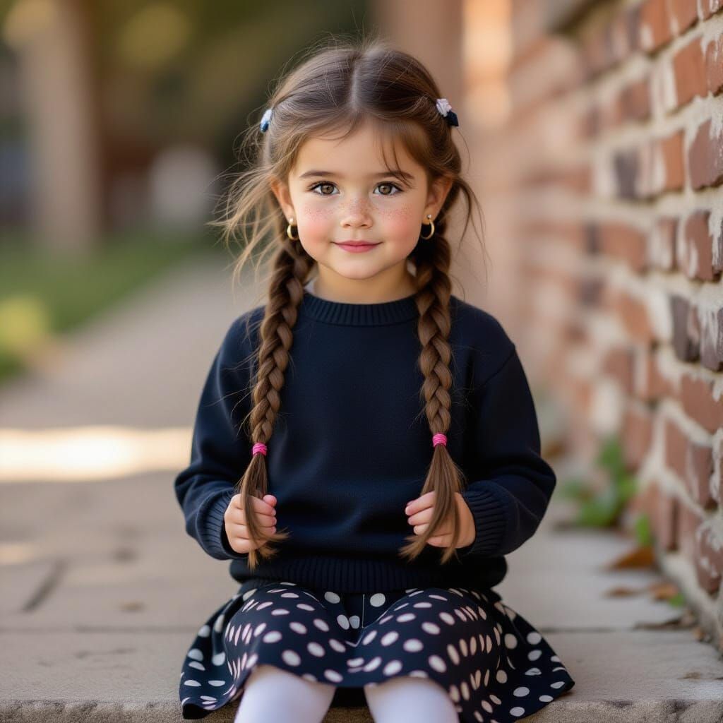 A little girl blowing a dandelion in a flower field - Start Image 2