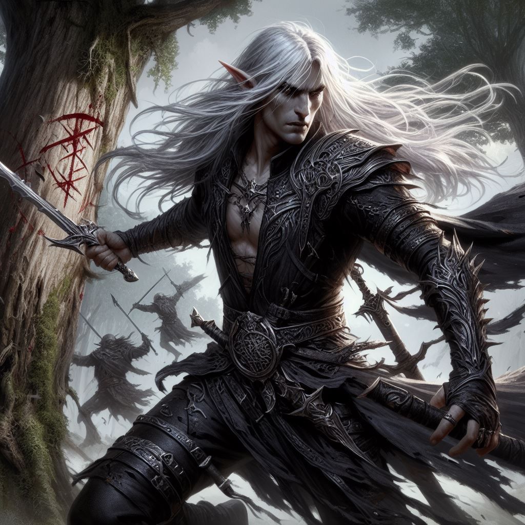 Dark Elf in Battle