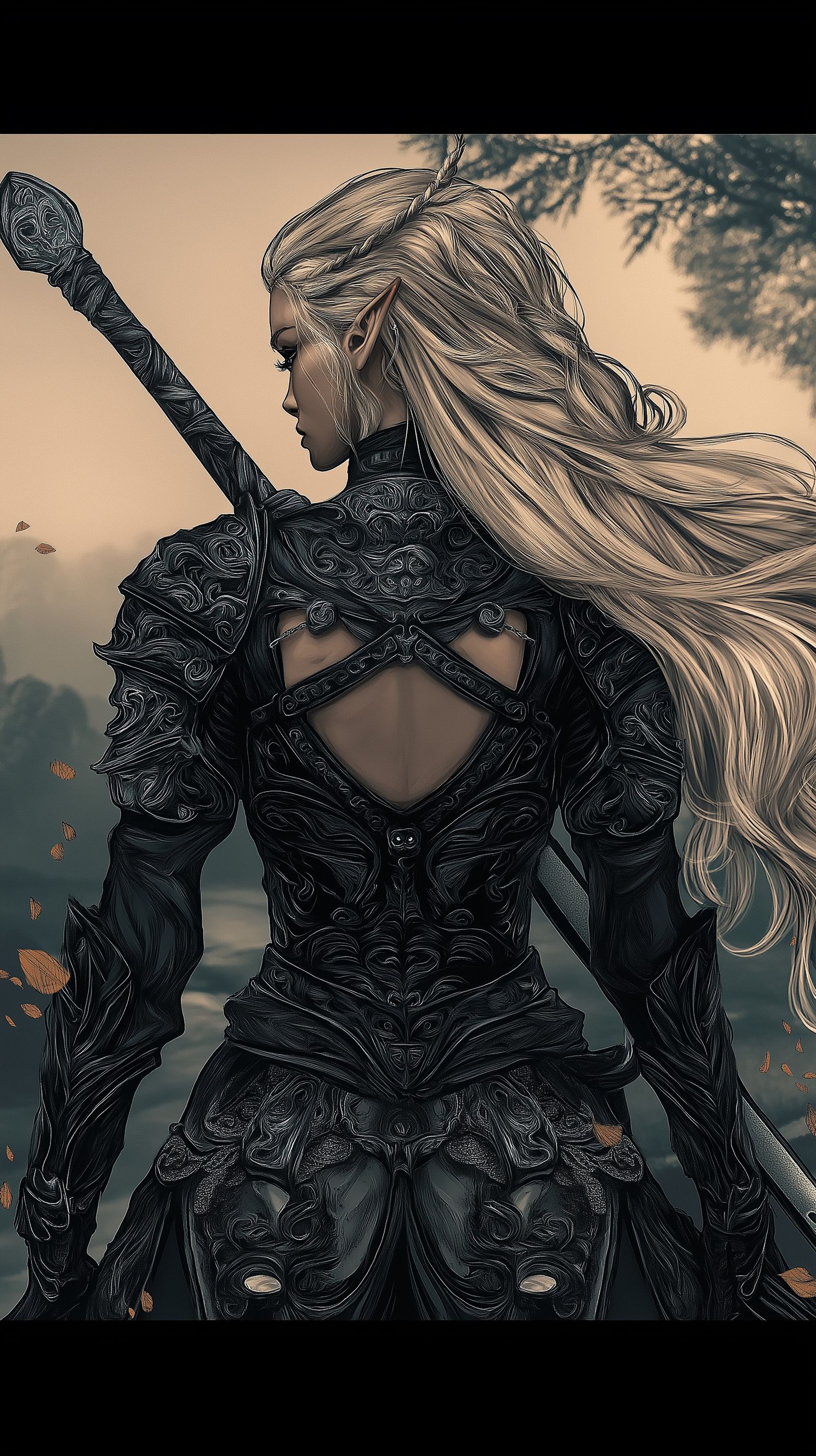 Female warrior elf