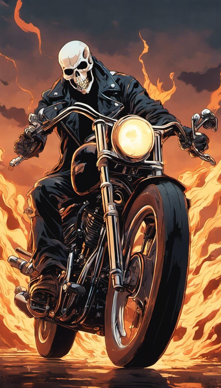 Ghost Rider - Ai Generated Artwork - Nightcafe Creator