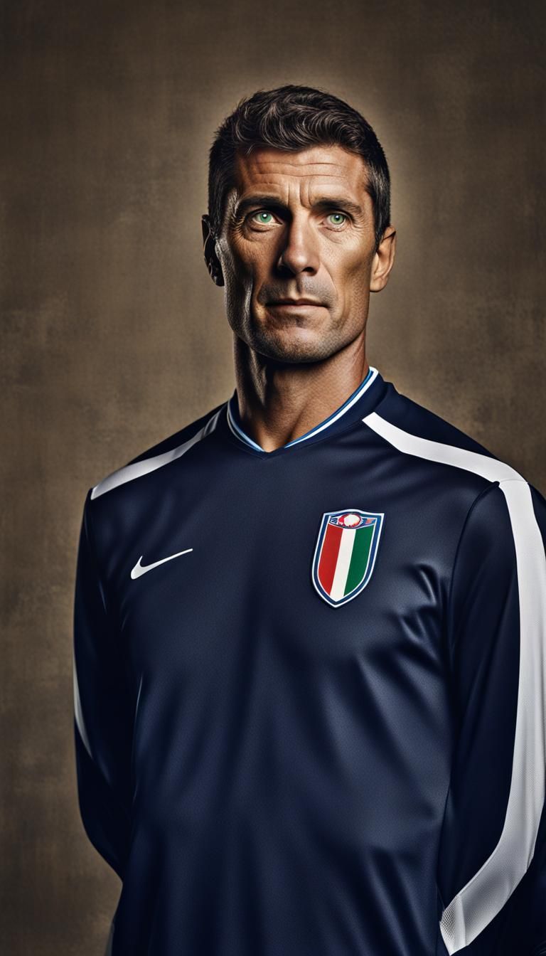 Giuseppe Meazza  italian soccer player, color portrait, Link...
