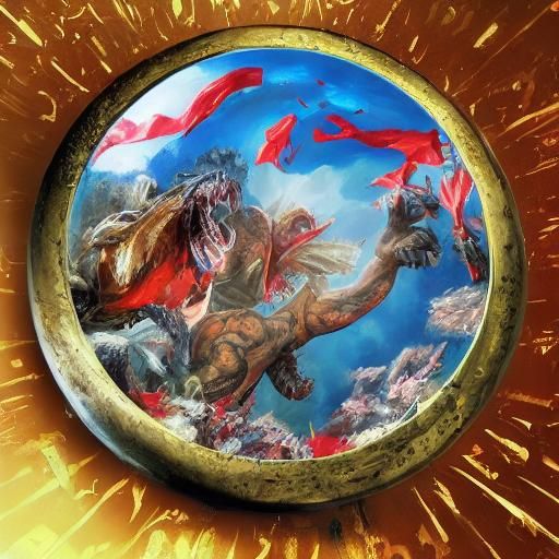 Blood-Stained Shield: American Magazine Cover in 8K