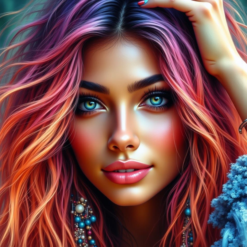 <lora:Beautiful women:1.0> Ultra realistic,
full body view,
of a model,
on the Vogue magazine cover,
Unnatural Vivid colors.
extraordinary
I...