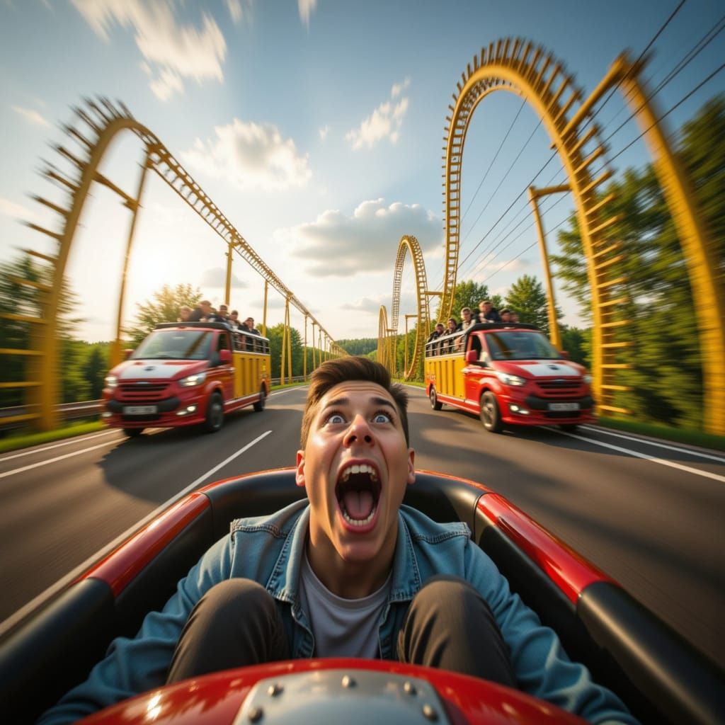 <lora:Motion Blur Speed:1.0>rollercoaster photo finish