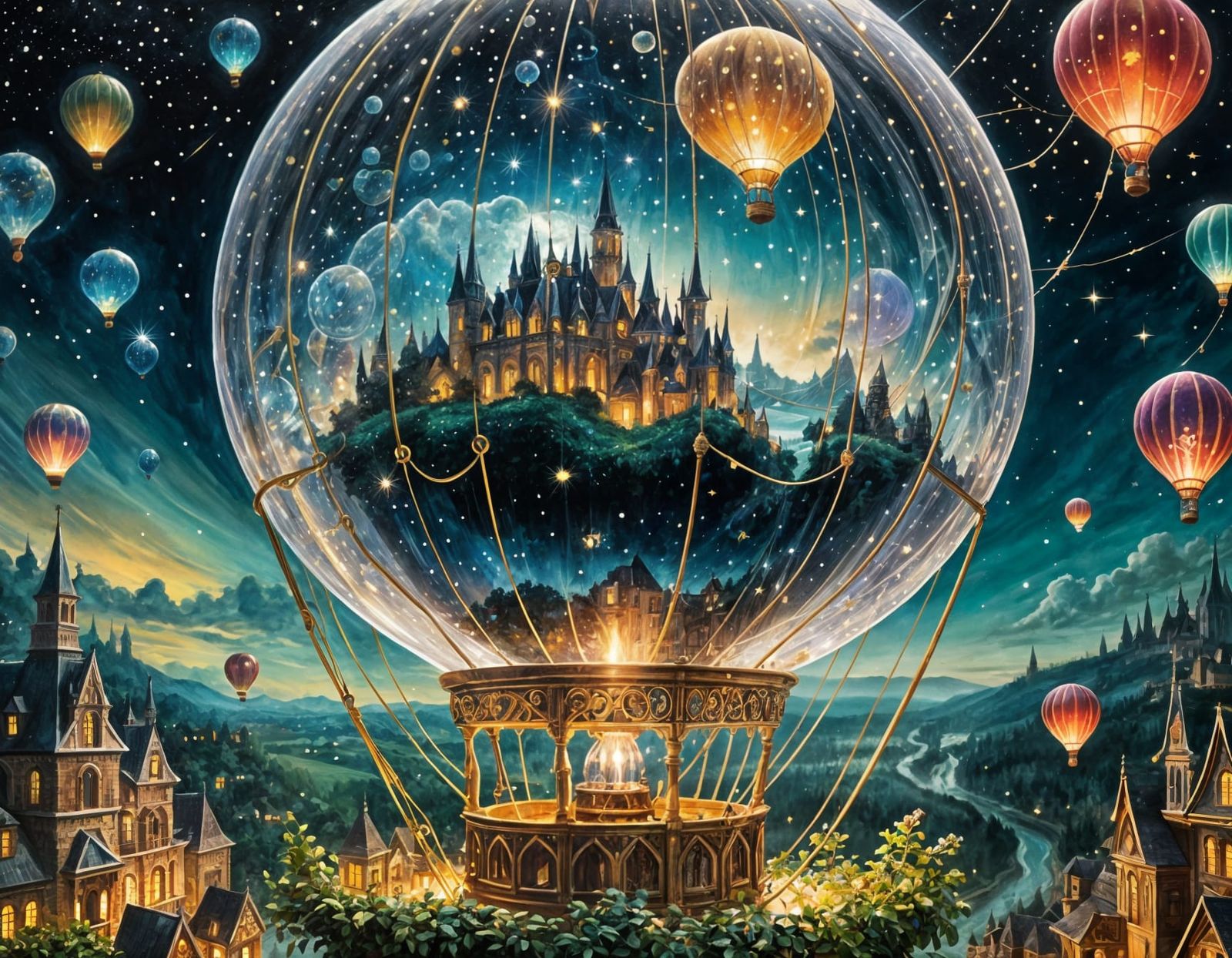 Glowing Crystal air balloon