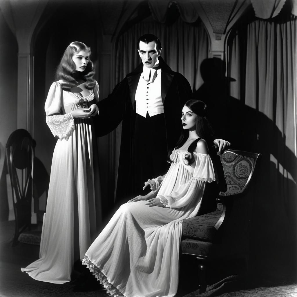 Count Dracula and his Brides - AI Generated Artwork - NightCafe Creator