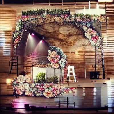 Beautiful floral wedding stage