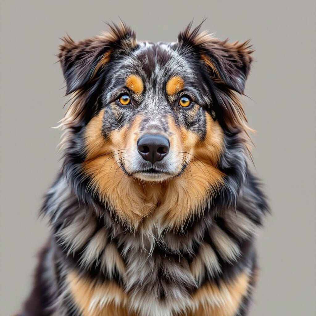 Grey Persian Cat Portrait in Cinematic Style