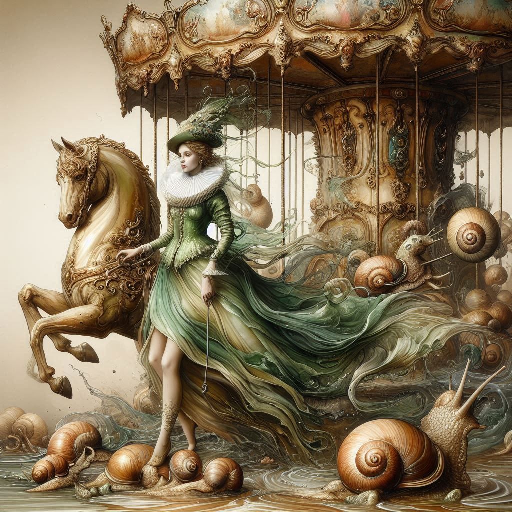 Woman in a Green Dress