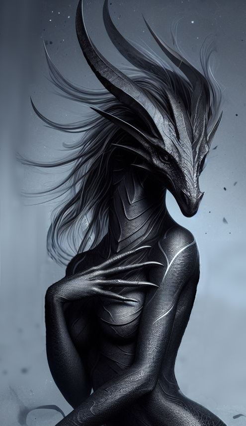 Female Black Dragonborn