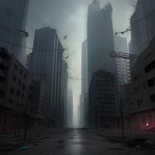 city abandoned by pandemic - AI Generated Artwork - NightCafe Creator