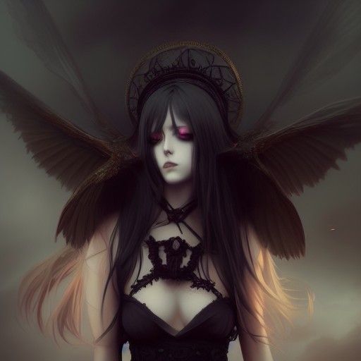 Anime Dream Girl Halloween Dark gothic2