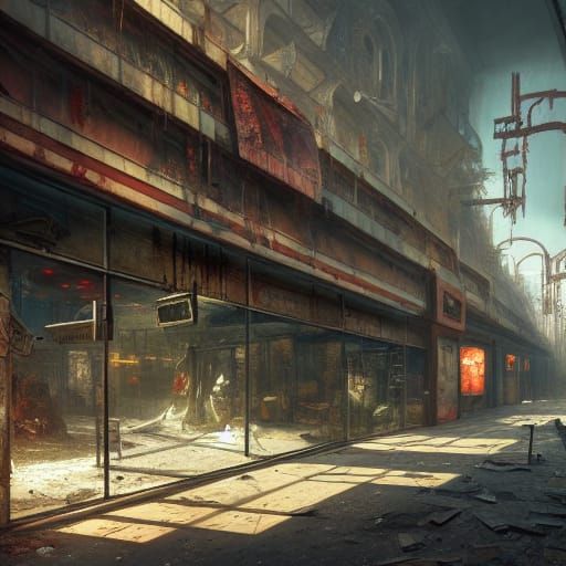 Post apocalyptic shopping mall undefined