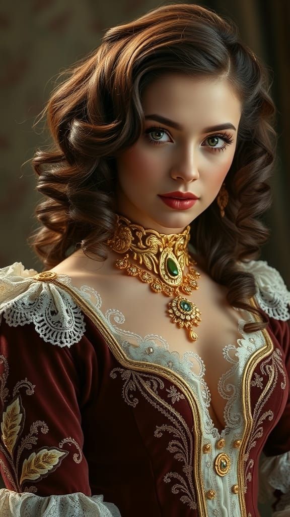 Victorian Woman Portrait in Photorealistic Style