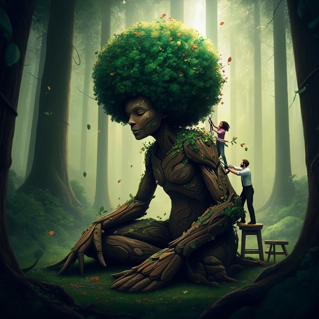 Unusual profession - the Leavedresser  by @BM