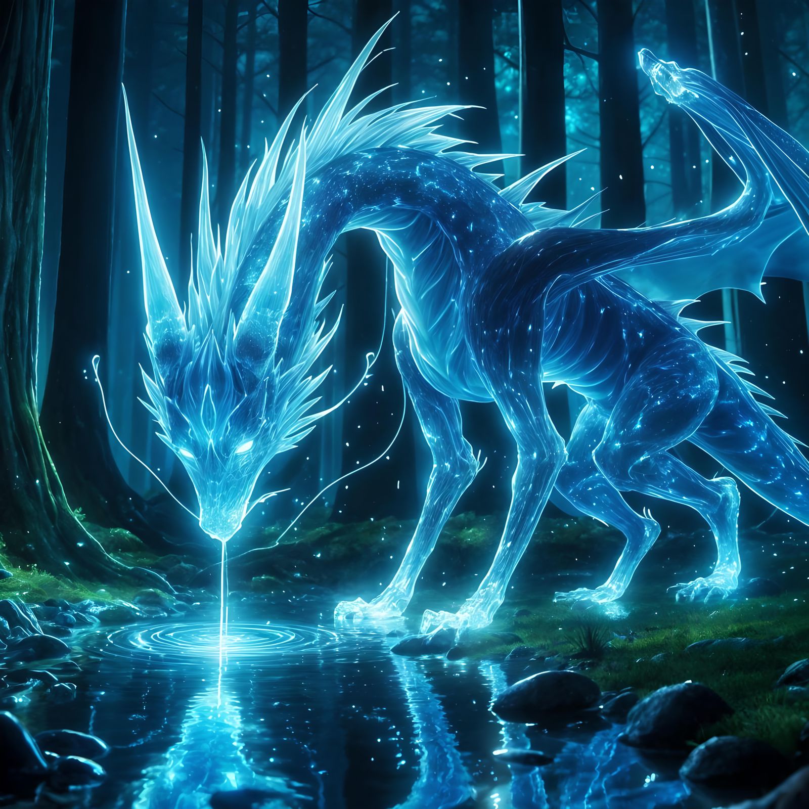 Bioluminescent Dragon Pond