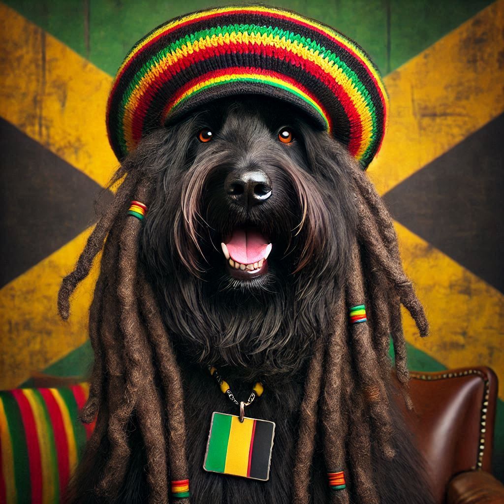 Rasta reggae dog.