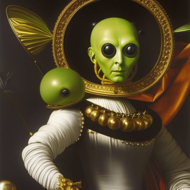 Alien portrait by Caravaggio  by @Box of Birds