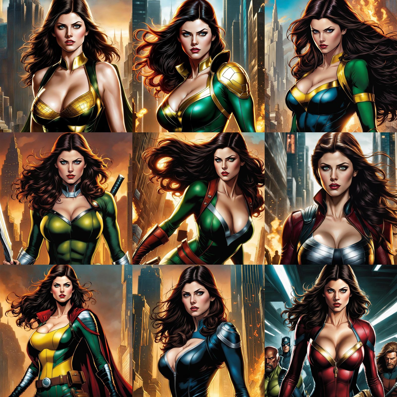 Alexandra Daddario is Rogue, Marvel Comics, big bosom waifu fitness
