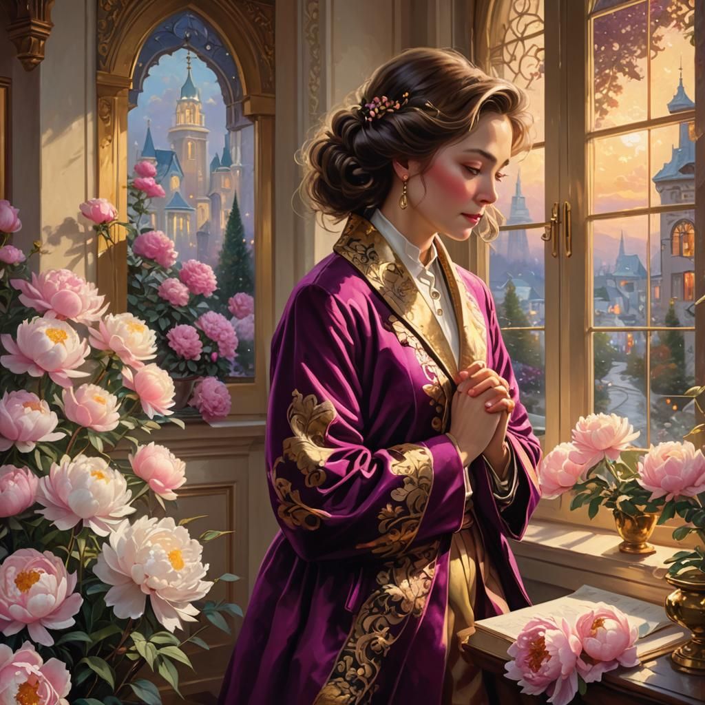 oil painting,Ultra detailed 32k resolution, BEAUTIFUL lady i...