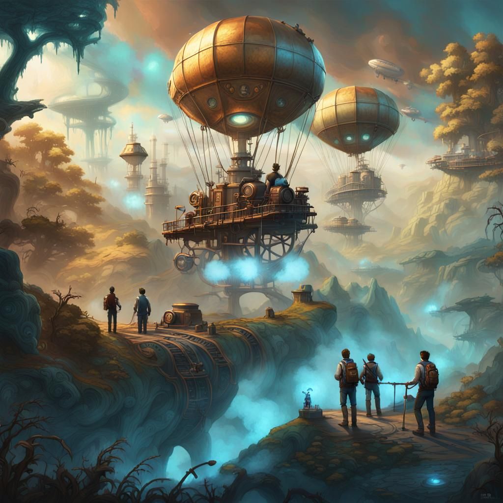 Steampunk explorers  by @dinsat