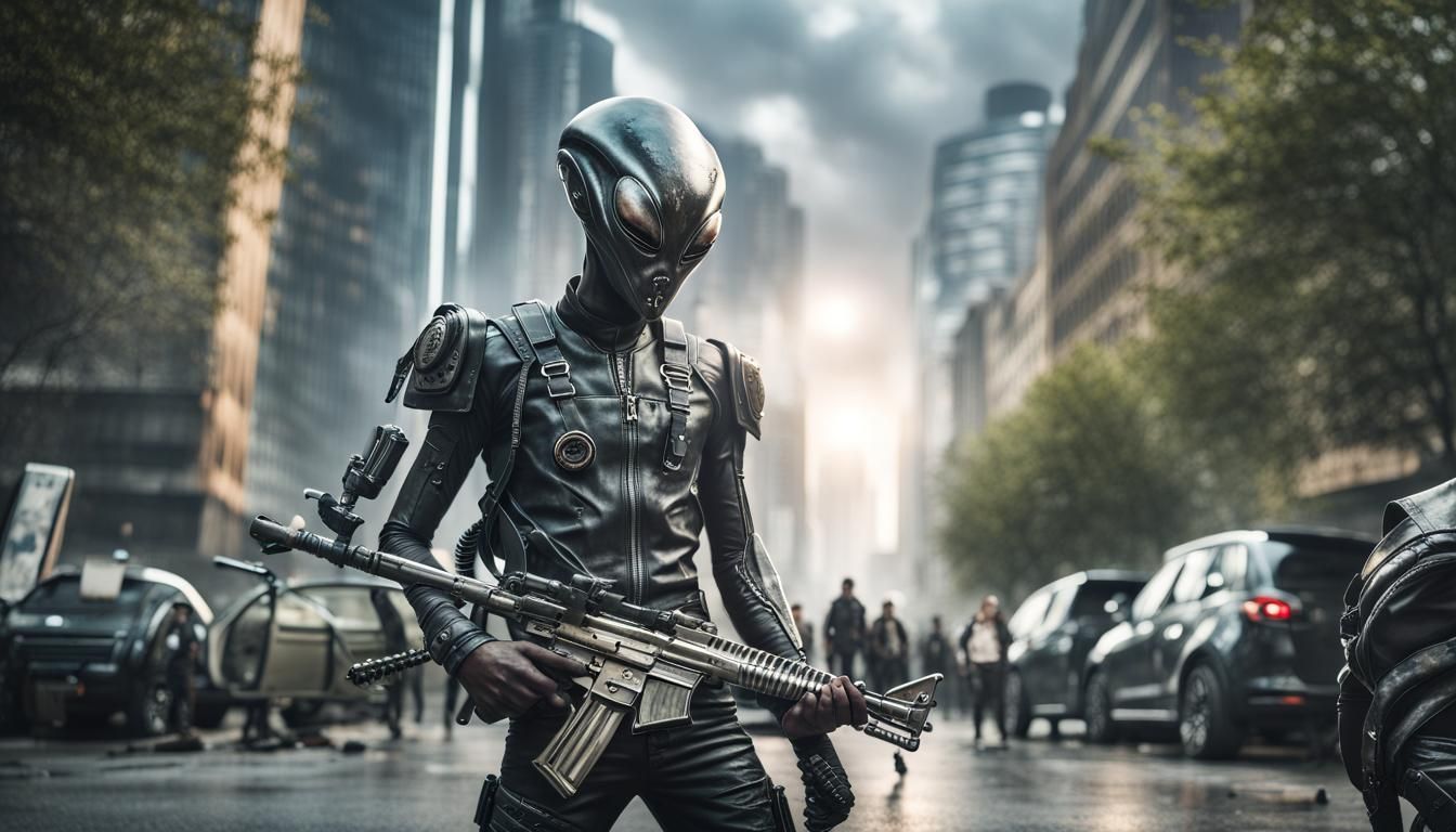 Punk warrior alien