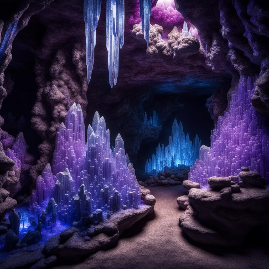 Mystical crystal caverns  by @Maya 