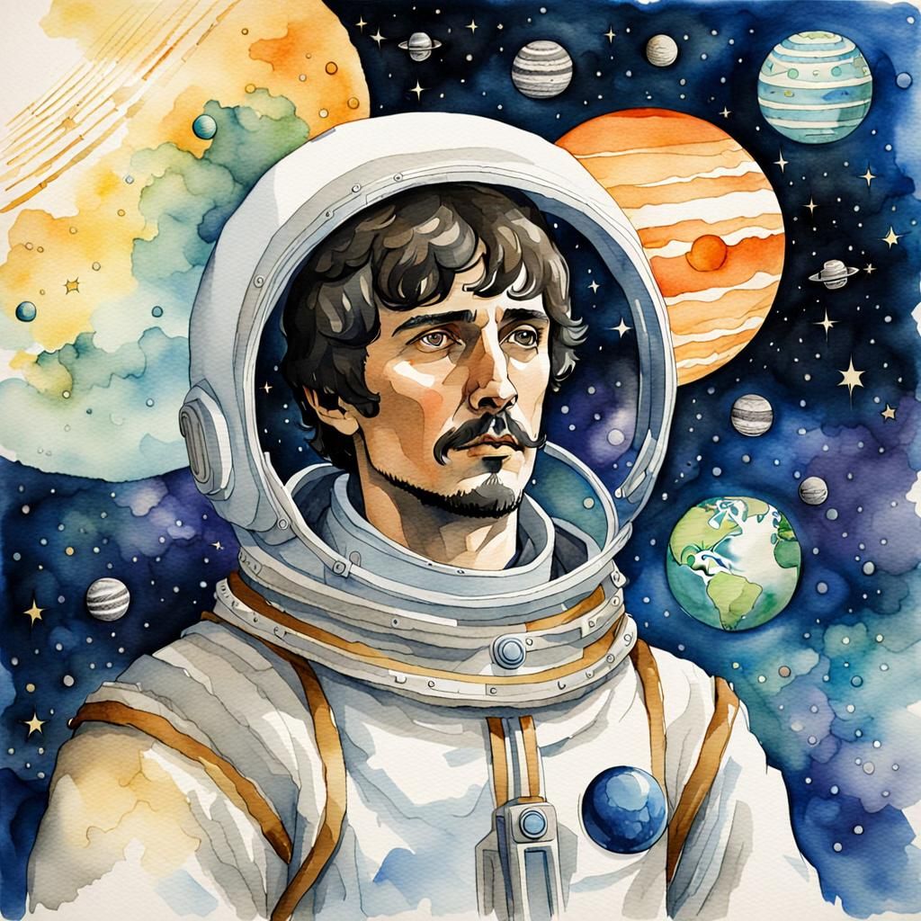 Giordano Bruno in a spacesuit