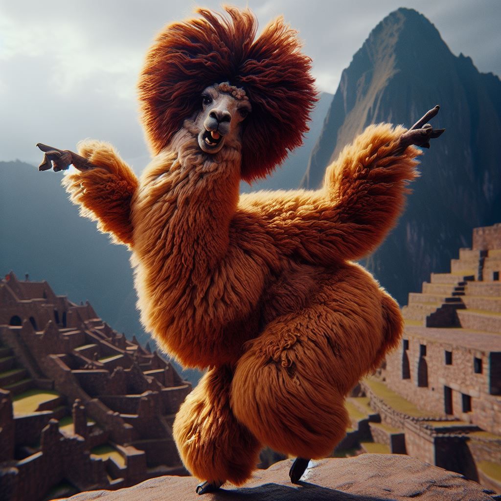 Afro-alpaca dancer