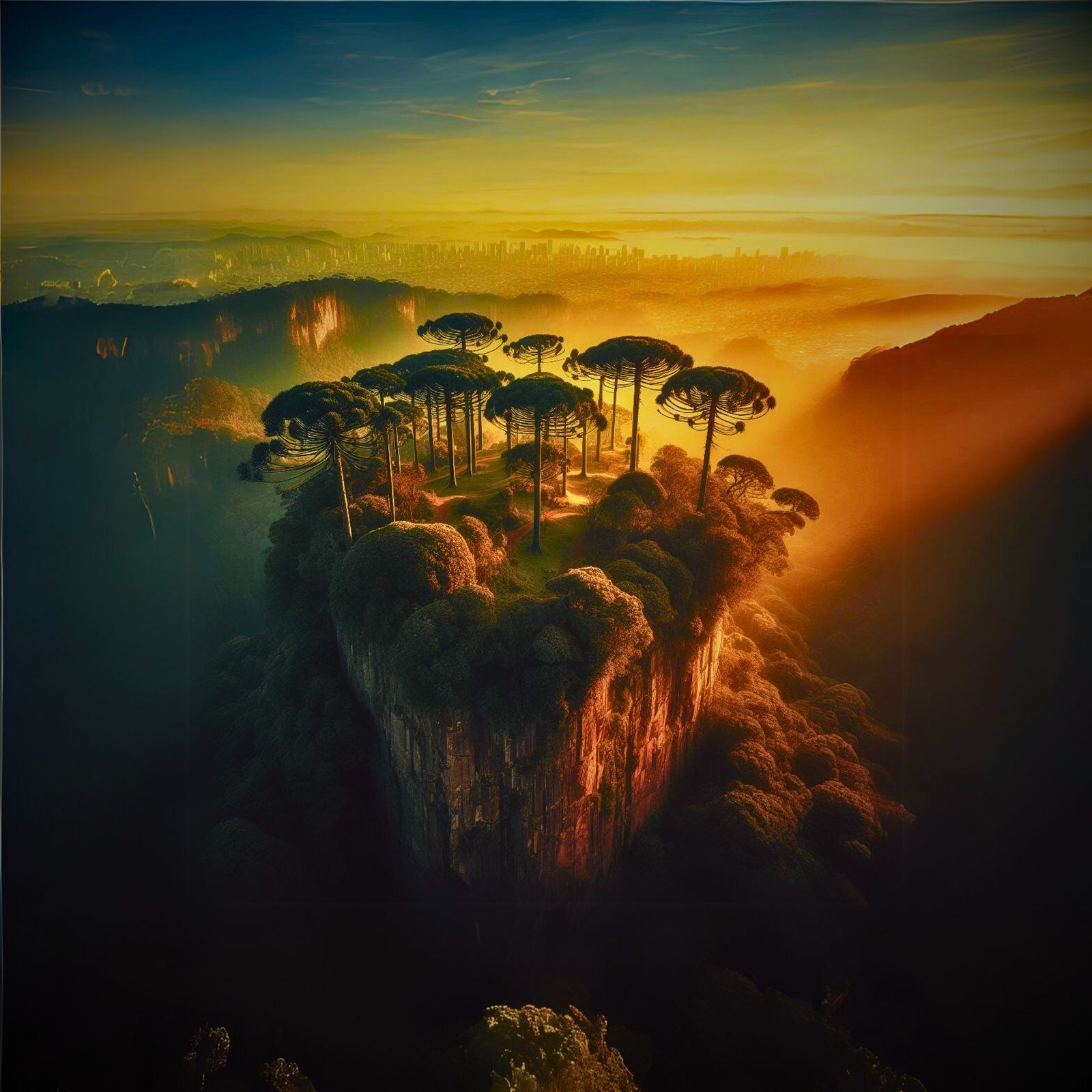 Enchanted grove of Paraná Pines