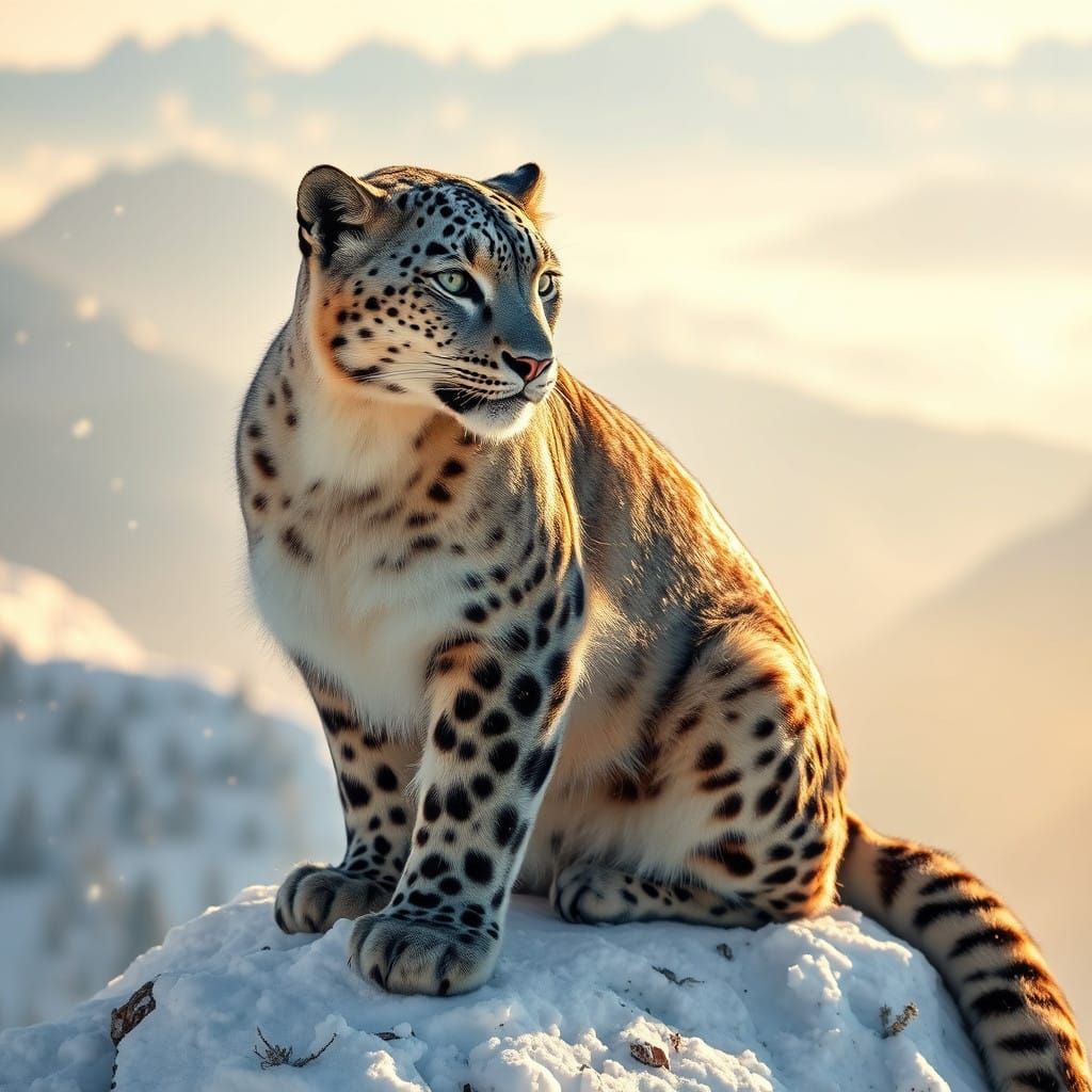 Snow Leopard   by @Momo