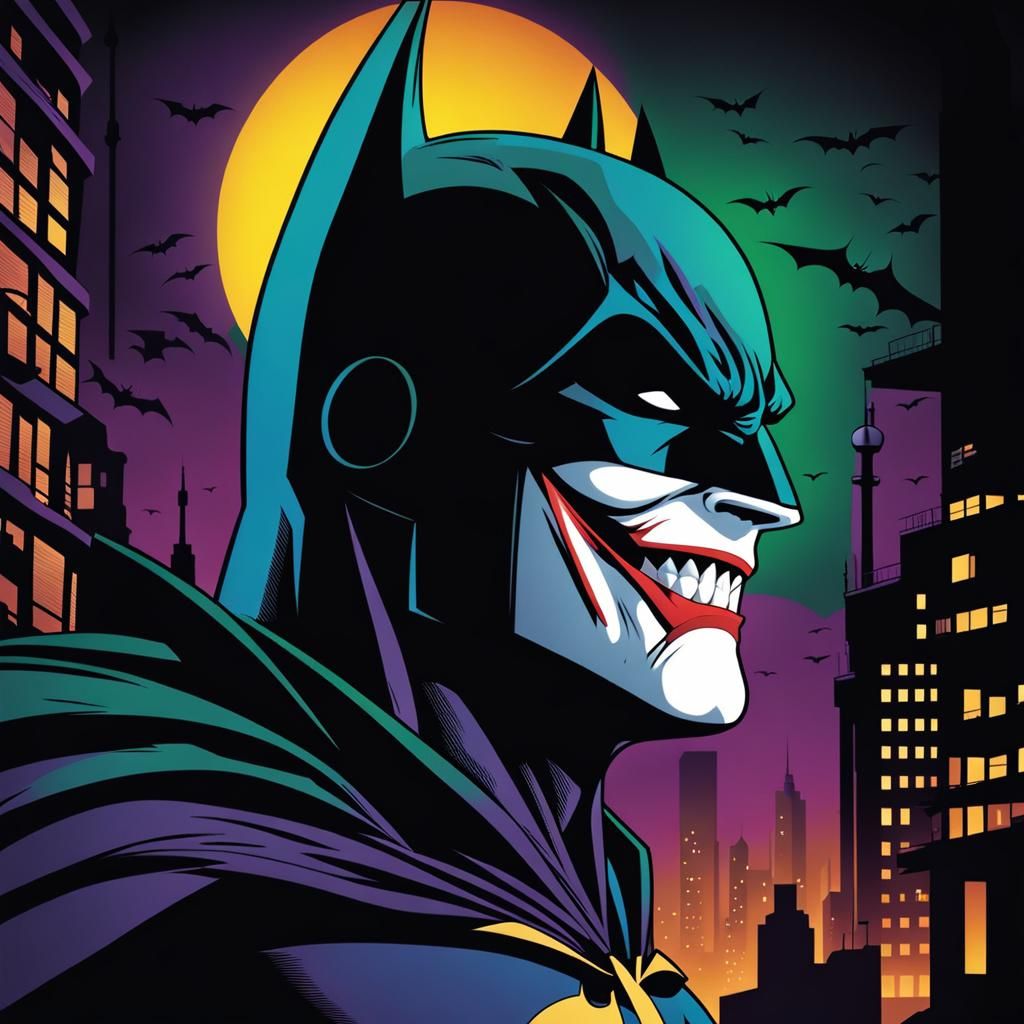 Por favor, crie uma imagem que represente o Coringa com uma ...
