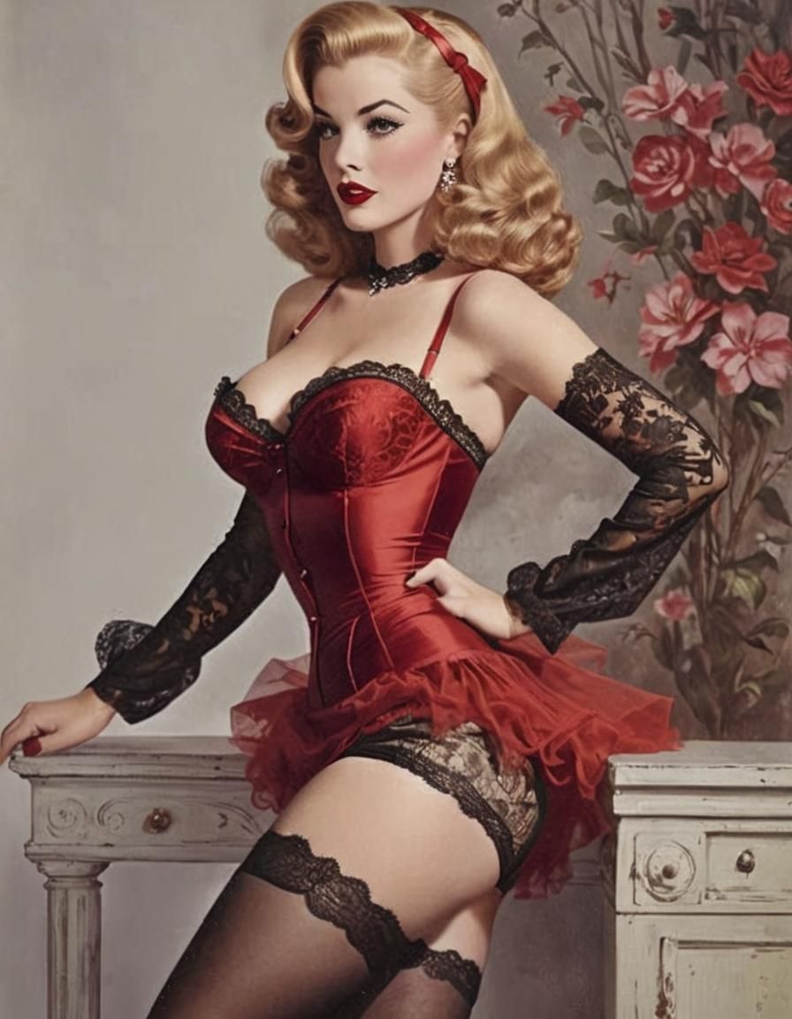 1950's Vintage Pinup Girl