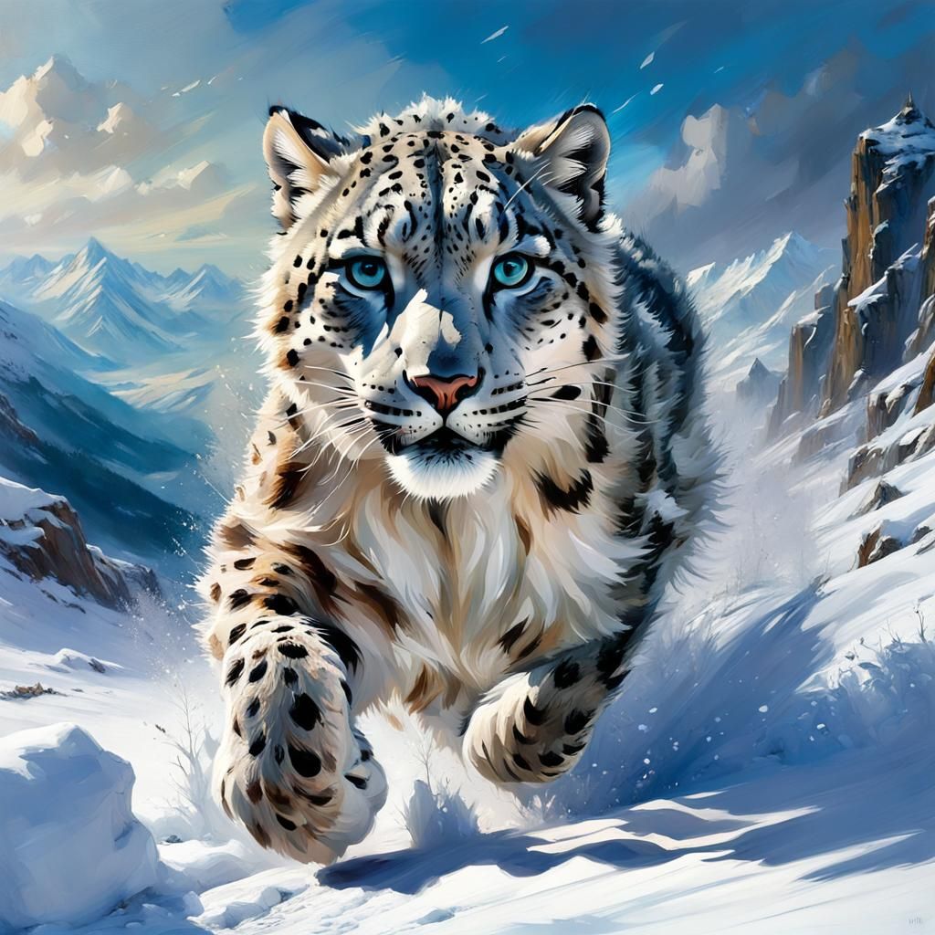 Snow leopard  by @Razzmama 