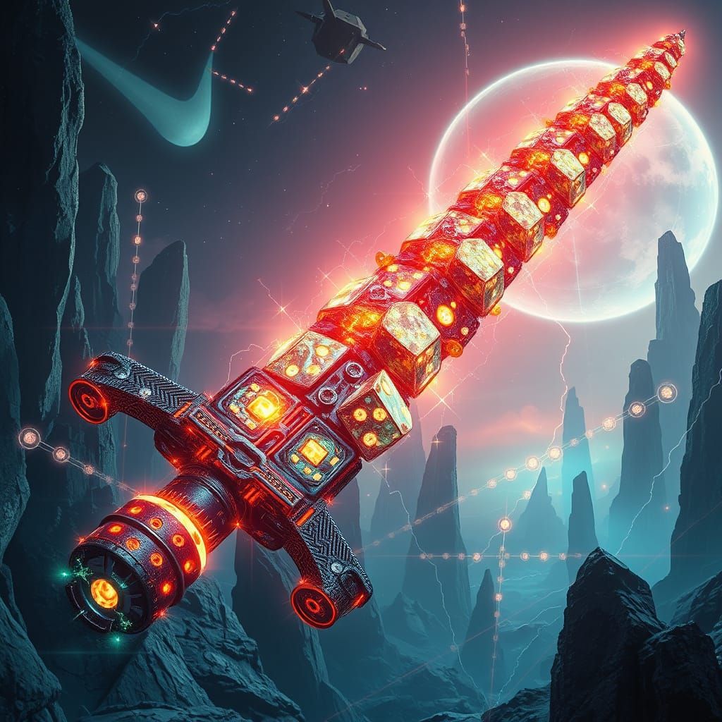 Magic dice sword  by @Kelli Benjamin-Limae Creations