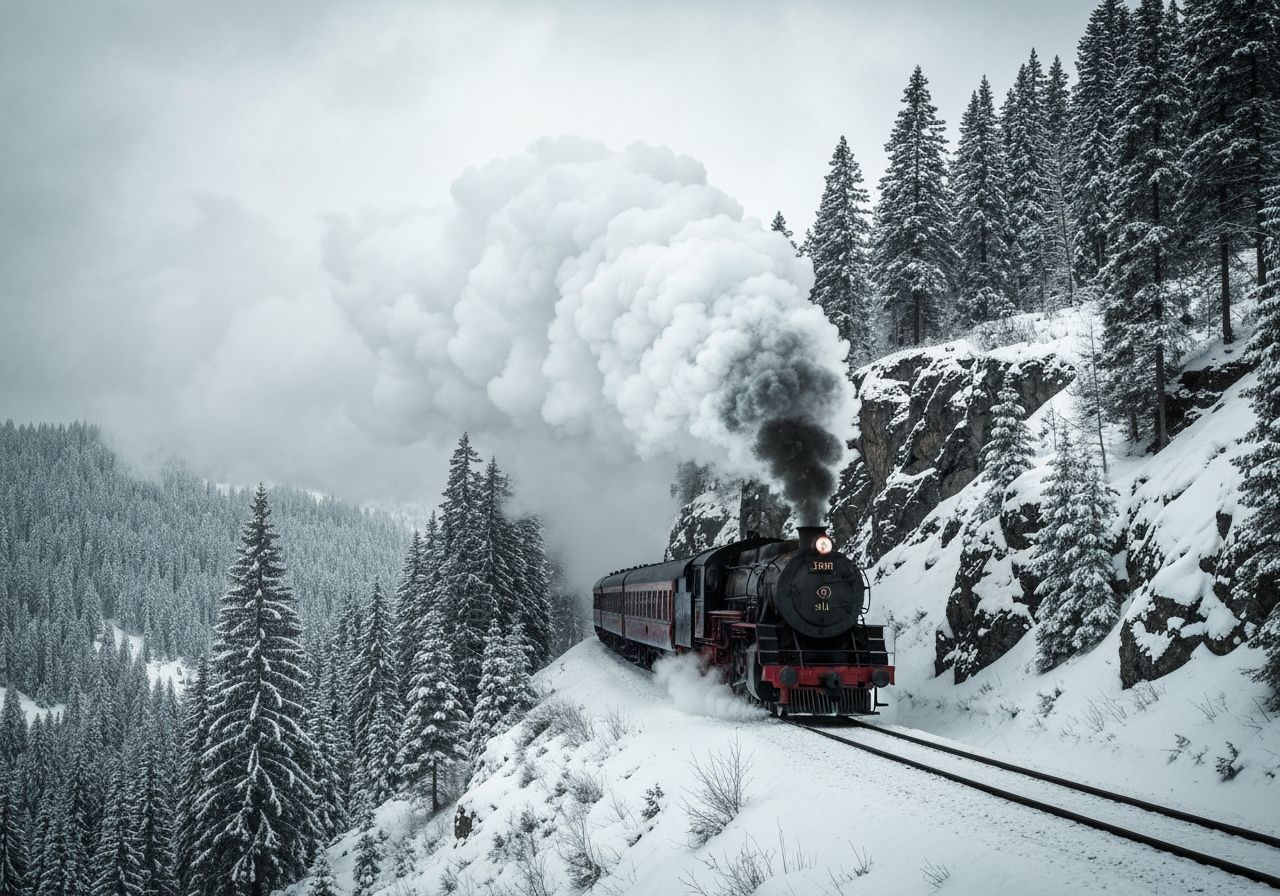 vintage steam winter  by @Jane Jay