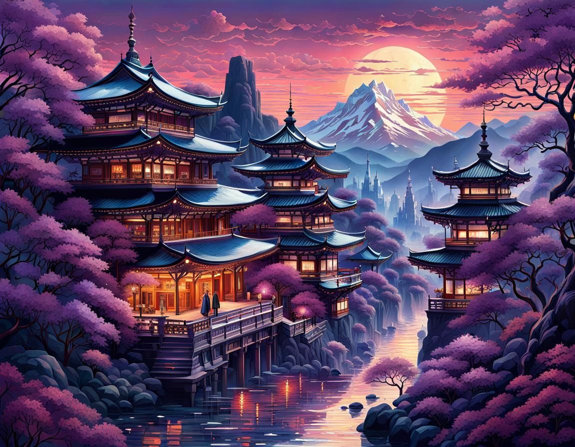 Fioletowo-Lazurowy Wschód  by @eNarth