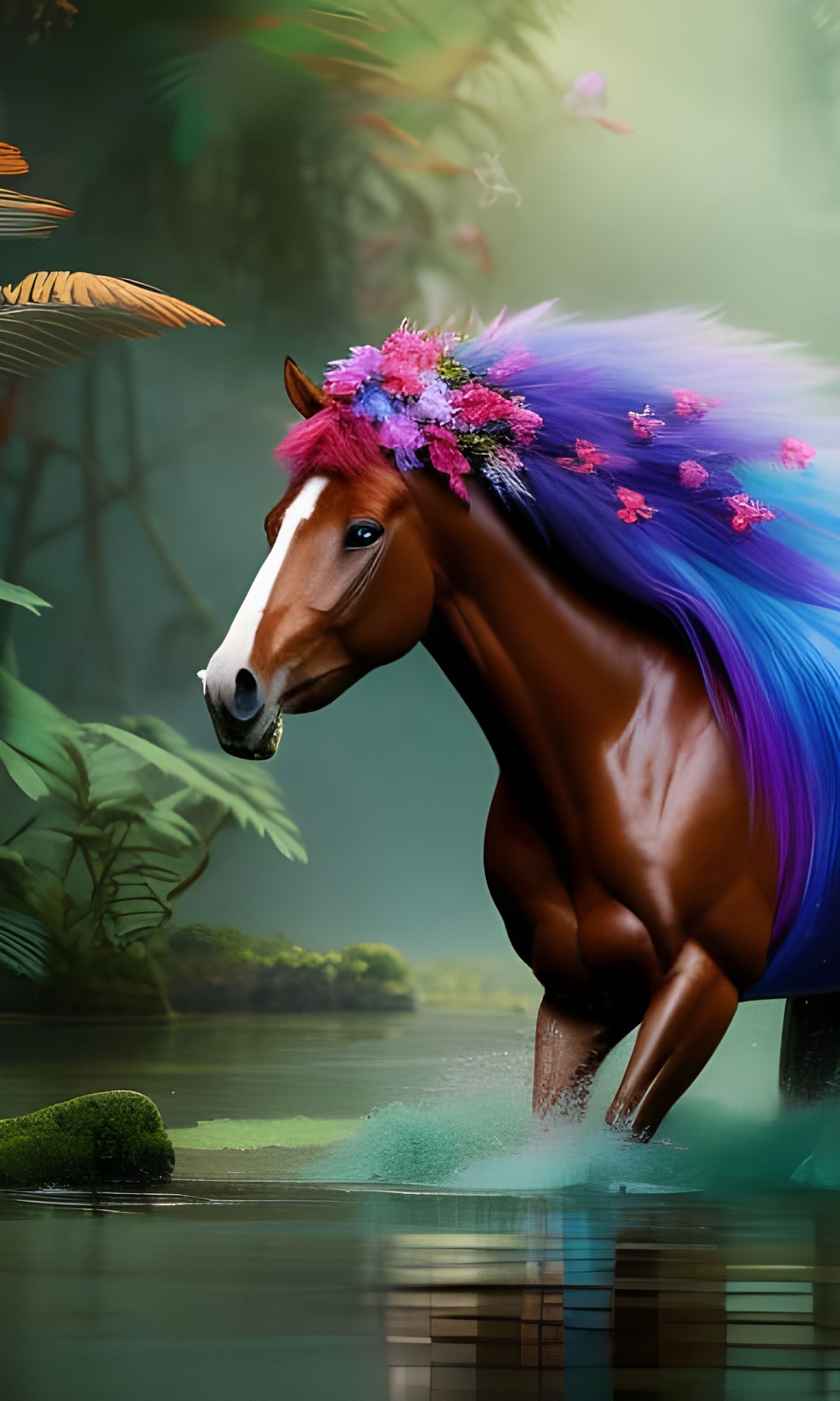 Brown beauty in the river